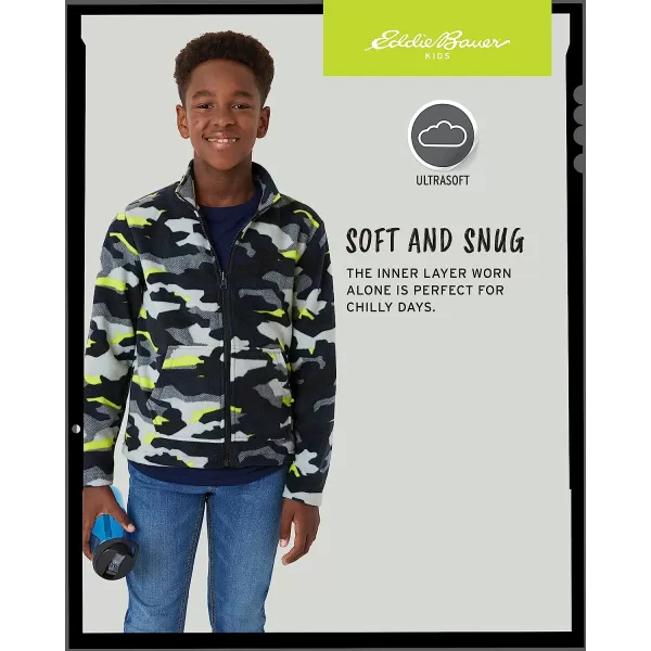 imageEddie Bauer Boys Rain Jacket  Lone Peak Waterproof 3in1 Insulated Windbreaker Coat with Removable Fleece Lining 520Black