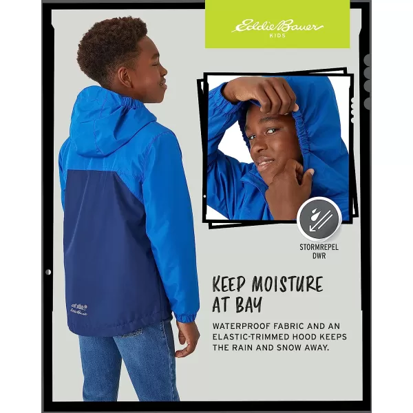 imageEddie Bauer Boys Rain Jacket  Lone Peak Waterproof 3in1 Insulated Windbreaker Coat with Removable Fleece Lining 520Nautical Blue
