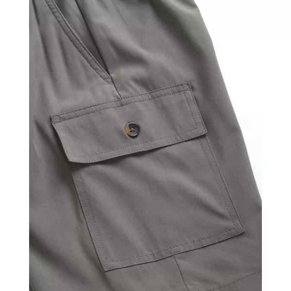 imageEddie Bauer Boys Shorts  Stretch Fit Pull On Cargo Tech Shorts for Boys 420Granite Gray