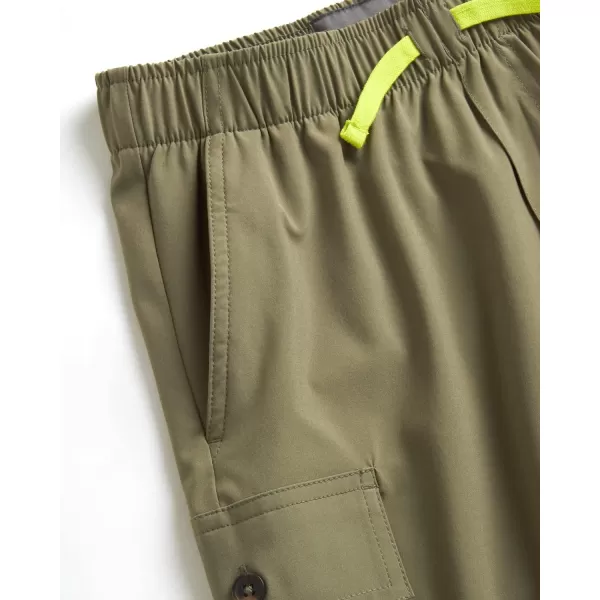 imageEddie Bauer Boys Shorts  Stretch Fit Pull On Cargo Tech Shorts for Boys 420Olive