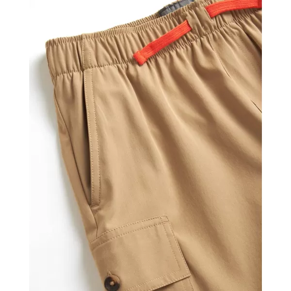 imageEddie Bauer Boys Shorts  Stretch Fit Pull On Cargo Tech Shorts for Boys 420Saddle