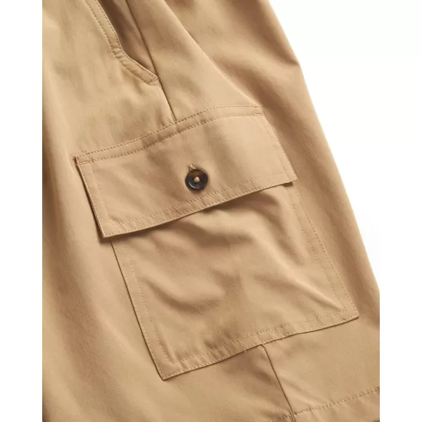 imageEddie Bauer Boys Shorts  Stretch Fit Pull On Cargo Tech Shorts for Boys 420Saddle