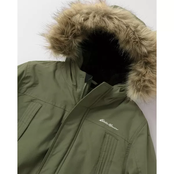 imageEddie Bauer Boys Winter Coat  Waterproof Heavyweight Down Parka Jacket with Faux Fur Hood 320Olive