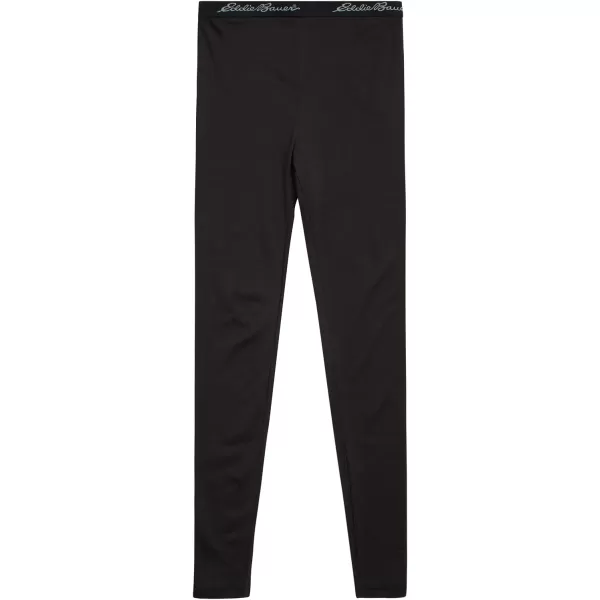imageEddie Bauer Boys and Girls Thermal Underwear Set  2 Piece Performance Base Layer Long Sleeve TShirt Top and Bottom 516Black