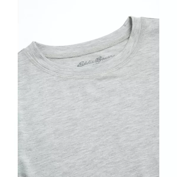 imageEddie Bauer Boys and Girls Thermal Underwear Set  2 Piece Performance Base Layer Long Sleeve TShirt Top and Bottom 516Heather Grey