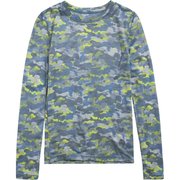 imageEddie Bauer Boys and Girls Thermal Underwear Set  2 Piece Performance Base Layer Long Sleeve TShirt Top and Bottom 516Lime Green