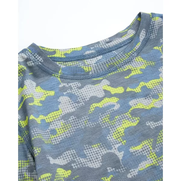 imageEddie Bauer Boys and Girls Thermal Underwear Set  2 Piece Performance Base Layer Long Sleeve TShirt Top and Bottom 516Lime Green