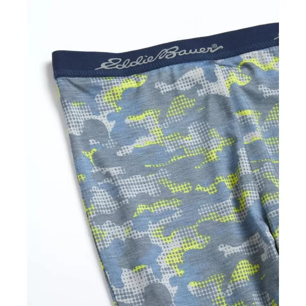 imageEddie Bauer Boys and Girls Thermal Underwear Set  2 Piece Performance Base Layer Long Sleeve TShirt Top and Bottom 516Lime Green