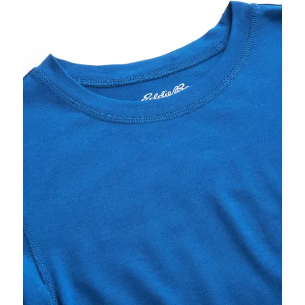 imageEddie Bauer Boys and Girls Thermal Underwear Set  2 Piece Performance Base Layer Long Sleeve TShirt Top and Bottom 516Nautical Blue