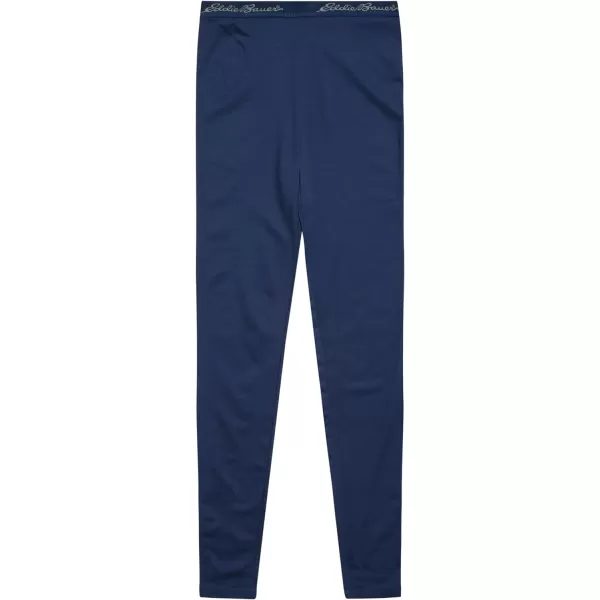 imageEddie Bauer Boys and Girls Thermal Underwear Set  2 Piece Performance Base Layer Long Sleeve TShirt Top and Bottom 516Navy Blue