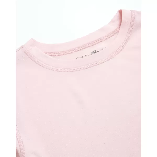 imageEddie Bauer Boys and Girls Thermal Underwear Set  2 Piece Performance Base Layer Long Sleeve TShirt Top and Bottom 516Soft Pink