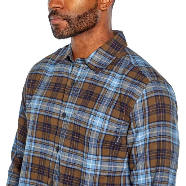imageEddie Bauer Bristol Mens Flannel ShirtDeep Denim Plaid
