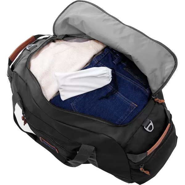 imageEddie Bauer Bygone 45L Midsize Duffel Made from Rugged PolyesterNylon with UShaped Main Compartment Black One SizeEddie Bauer Bygone 45L Midsize Duffel Made from Rugged PolyesterNylon with UShaped Main Compartment Black One Size