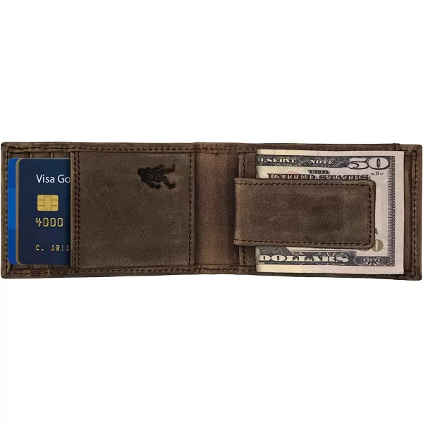 imageEddie Bauer Embossed Sasquatch Leather Money Clip Bifold Wallet with RFID Protection  TanEddie Bauer Embossed Sasquatch Leather Money Clip Bifold Wallet with RFID Protection  Tan