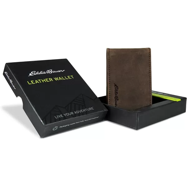 imageEddie Bauer Embossed Sasquatch Leather Money Clip Bifold Wallet with RFID Protection  TanEddie Bauer Embossed Sasquatch Leather Money Clip Bifold Wallet with RFID Protection  Tan