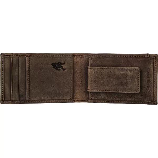 imageEddie Bauer Embossed Sasquatch Leather Money Clip Bifold Wallet with RFID Protection  TanEddie Bauer Embossed Sasquatch Leather Money Clip Bifold Wallet with RFID Protection  Tan