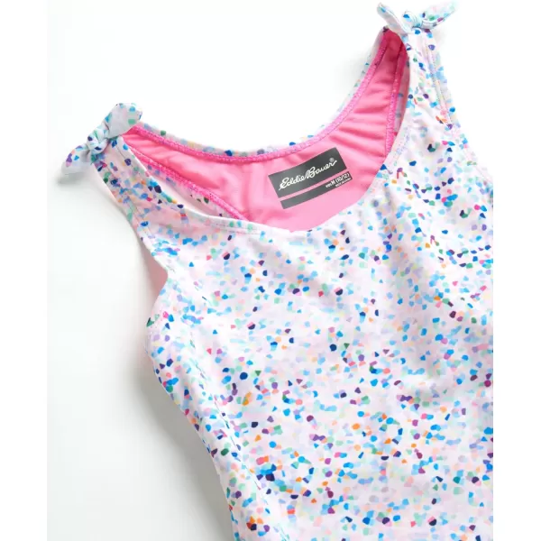 imageEddie Bauer Girls OnePiece Swimsuit  UPF 50 Quick Dry OnePiece Bathing Suit for Girls SXLBright White