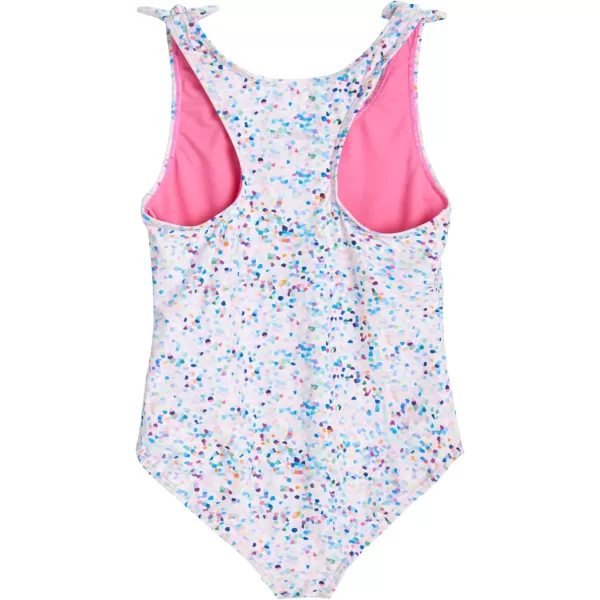 imageEddie Bauer Girls OnePiece Swimsuit  UPF 50 Quick Dry OnePiece Bathing Suit for Girls SXLBright White