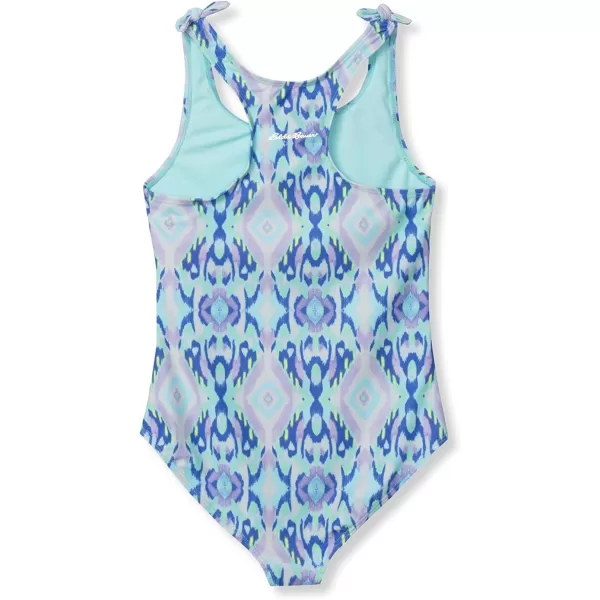 imageEddie Bauer Girls OnePiece Swimsuit  UPF 50 Quick Dry OnePiece Bathing Suit for Girls SXLParadise Blue