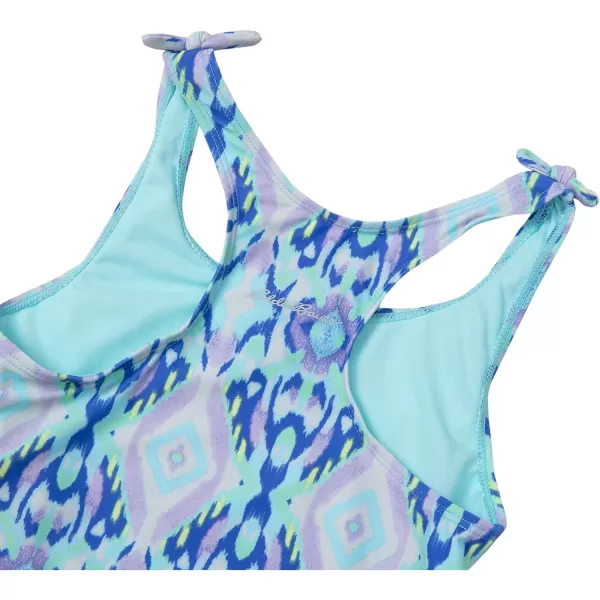 imageEddie Bauer Girls OnePiece Swimsuit  UPF 50 Quick Dry OnePiece Bathing Suit for Girls SXLParadise Blue