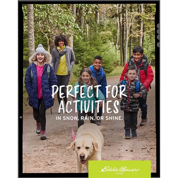imageEddie Bauer Girls Rain Jacket  Lone Peak Waterproof 3 in 1 Insulated Windbreaker Coat with Removable Fleece Lining 520Lavander