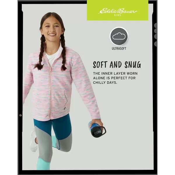 imageEddie Bauer Girls Rain Jacket  Lone Peak Waterproof 3 in 1 Insulated Windbreaker Coat with Removable Fleece Lining 520Soft Pink