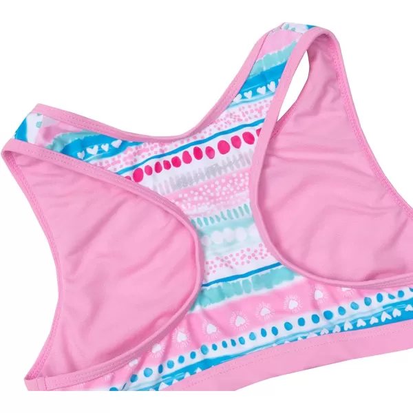 imageEddie Bauer Girls Rash Guard Set  3 Piece Swimsuit Set  UPF 50 Quick Dry Rash Guard Tankini Top and Bottom SXLBegonia Pink