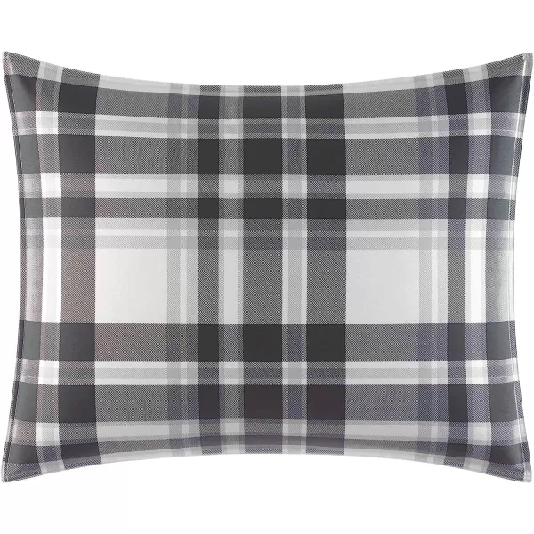 imageEddie Bauer Home  Coal Creek Collection  100 Cotton Soft amp Cozy Premium Quality Plaid Comforter with Matching Sham 2Piece Bedding Set Twin GreyGrey King