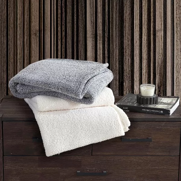 imageEddie Bauer Home  Sherpa Collection  Throw  Super Soft amp Cozy Mingled Sherpa Reversible Bedding Medium Weight amp Warm Prefect for Couch or Bed Charcoal50 x 60 Charcoal