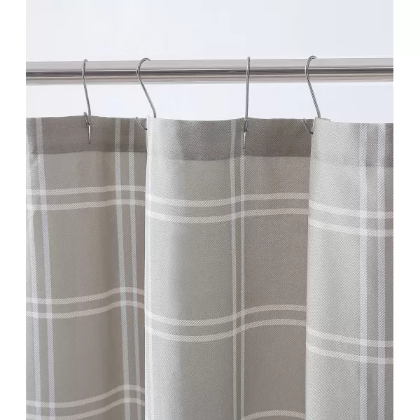 imageEddie Bauer Home  Shower Curtain 100 Cotton Lightweight Buttonhole Top Machine Washable Easy Care 72 x 72 Kettle Falls BeigeKettle Falls Beige 72 x 72