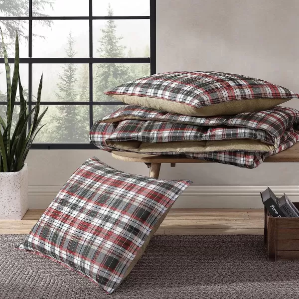 imageEddie Bauer Home Comforters Reversible Alt Down Bedding with Matching Sham Home Decor for Colder Months Twin Rugged NavyGreenAstoria RedCharcoal FullQueen