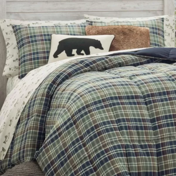 imageEddie Bauer Home Comforters Reversible Alt Down Bedding with Matching Sham Home Decor for Colder Months Twin Rugged NavyGreenRugged NavyGreen FullQueen