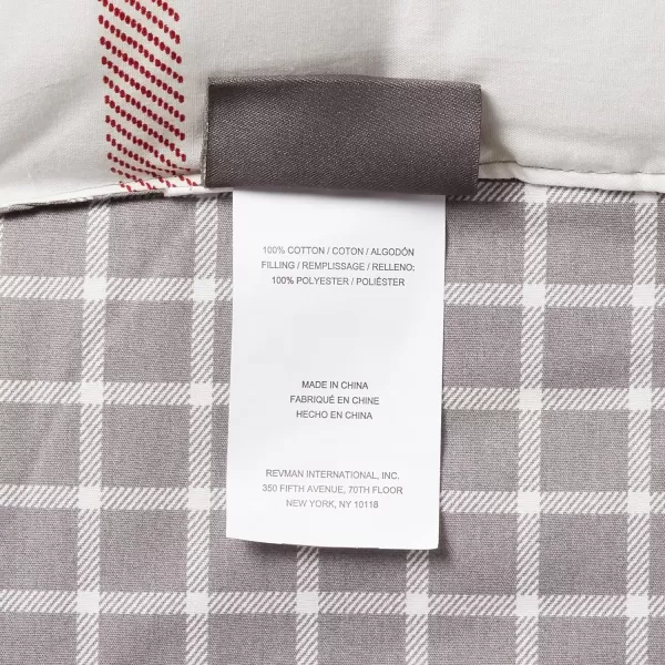 imageEddie Bauer Home Portage Bay Collection 100 Cotton Soft  Cozy Premium Quality Plaid Comforter with Matching Shams FullQueen GreyKing