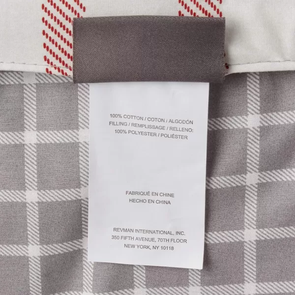 imageEddie Bauer Home Portage Bay Collection 100 Cotton Soft  Cozy Premium Quality Plaid Comforter with Matching Shams FullQueen GreyQueen