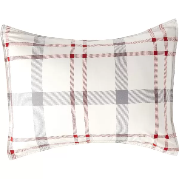 imageEddie Bauer Home Portage Bay Collection 100 Cotton Soft  Cozy Premium Quality Plaid Comforter with Matching Shams FullQueen GreyTwin
