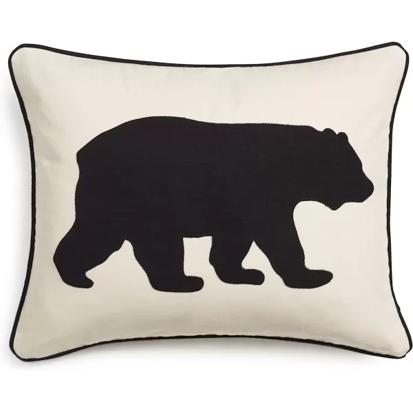 imageEddie Bauer Home Throw Pillow with Zipper Closure Perfect Home Decor for Bed or Sofa 16 x 20 Bear Twill Black1 Count Pack of 1 Bear Twill Black