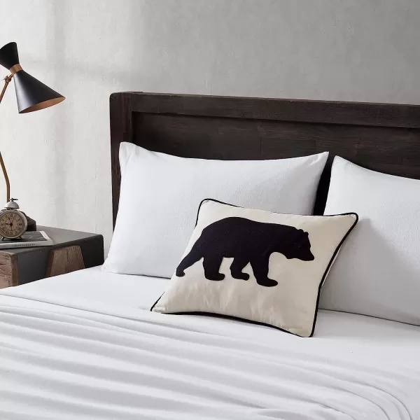 imageEddie Bauer Home Throw Pillow with Zipper Closure Perfect Home Decor for Bed or Sofa 16 x 20 Bear Twill Black1 Count Pack of 1 Bear Twill Black