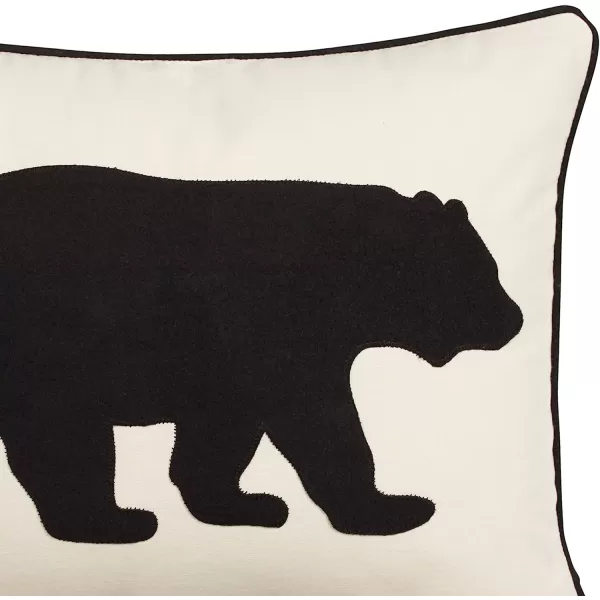 imageEddie Bauer Home Throw Pillow with Zipper Closure Perfect Home Decor for Bed or Sofa 16 x 20 Bear Twill Black1 Count Pack of 1 Bear Twill Black