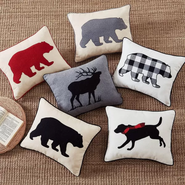 imageEddie Bauer Home Throw Pillow with Zipper Closure Perfect Home Decor for Bed or Sofa 16 x 20 Bear Twill Black1 Count Pack of 1 Bear Twill Grey