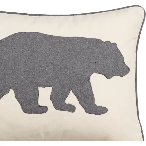 imageEddie Bauer Home Throw Pillow with Zipper Closure Perfect Home Decor for Bed or Sofa 16 x 20 Bear Twill Black1 Count Pack of 1 Bear Twill Grey