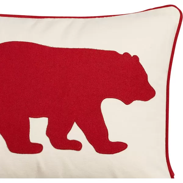 imageEddie Bauer Home Throw Pillow with Zipper Closure Perfect Home Decor for Bed or Sofa 16 x 20 Bear Twill Black1 Count Pack of 1 Bear Twill Red