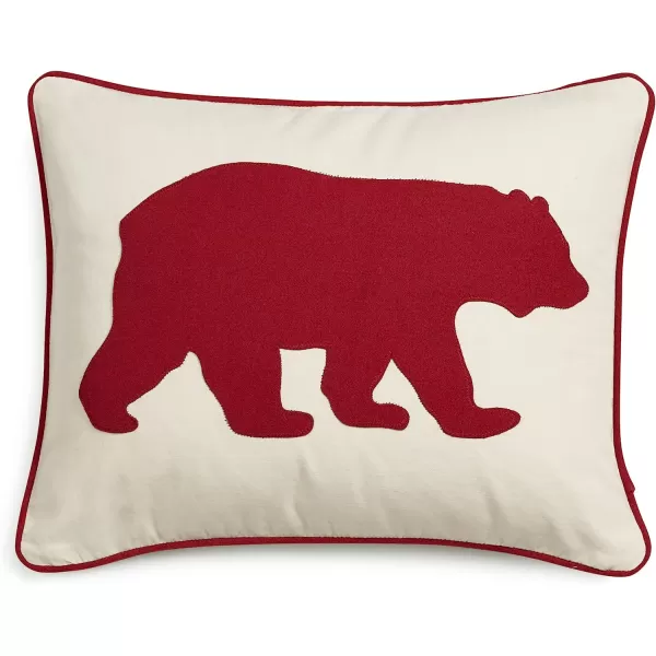 imageEddie Bauer Home Throw Pillow with Zipper Closure Perfect Home Decor for Bed or Sofa 16 x 20 Bear Twill Black1 Count Pack of 1 Bear Twill Red