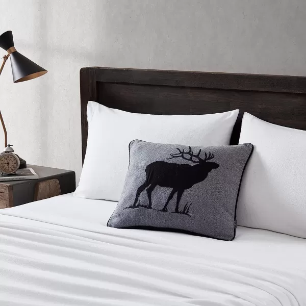 imageEddie Bauer Home Throw Pillow with Zipper Closure Perfect Home Decor for Bed or Sofa 16 x 20 Elk CharcoalBlack1 Count Pack of 1 Elk CharcoalBlack