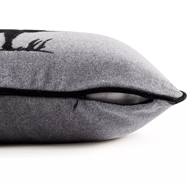 imageEddie Bauer Home Throw Pillow with Zipper Closure Perfect Home Decor for Bed or Sofa 16 x 20 Elk CharcoalBlack1 Count Pack of 1 Elk CharcoalBlack