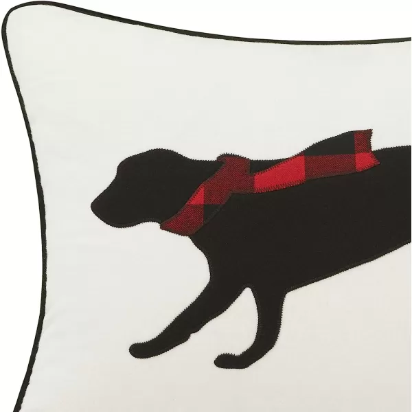 imageEddie Bauer Home Throw Pillow with Zipper Closure Perfect Home Decor for Bed or Sofa 16 x 20 Elk CharcoalBlack1 Count Pack of 1 Winter Lab BlackWhite