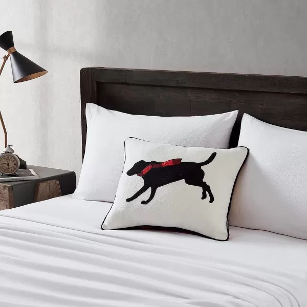 imageEddie Bauer Home Throw Pillow with Zipper Closure Perfect Home Decor for Bed or Sofa 16 x 20 Elk CharcoalBlack1 Count Pack of 1 Winter Lab BlackWhite