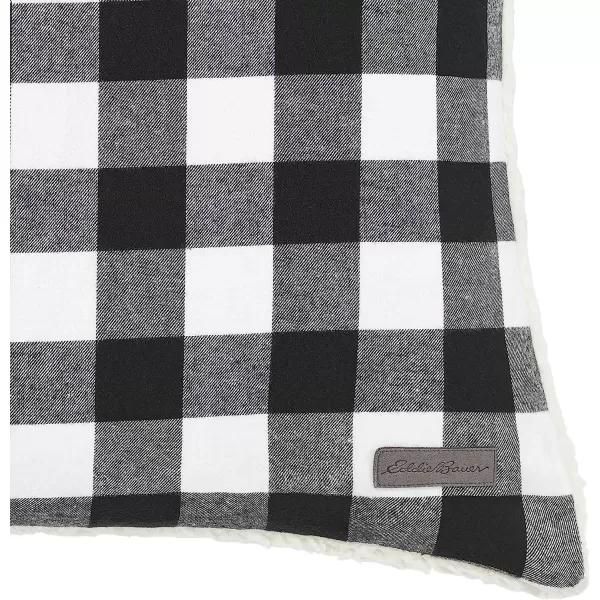 imageEddie Bauer Home Throw Pillow with Zipper Closure Perfect Home Decor for Bed or Sofa 20 x 20 Cabin Plaid Black20 inchx20 inch Cabin Plaid Black