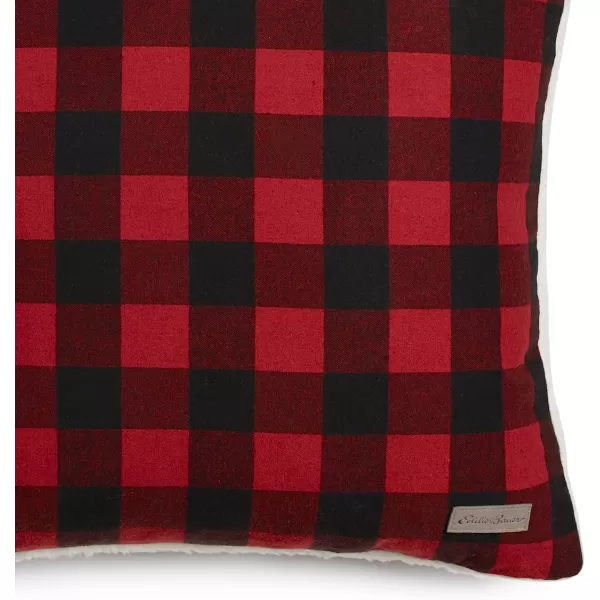 imageEddie Bauer Home Throw Pillow with Zipper Closure Perfect Home Decor for Bed or Sofa 20 x 20 Cabin Plaid Black20 inchx20 inch Cabin Plaid Red