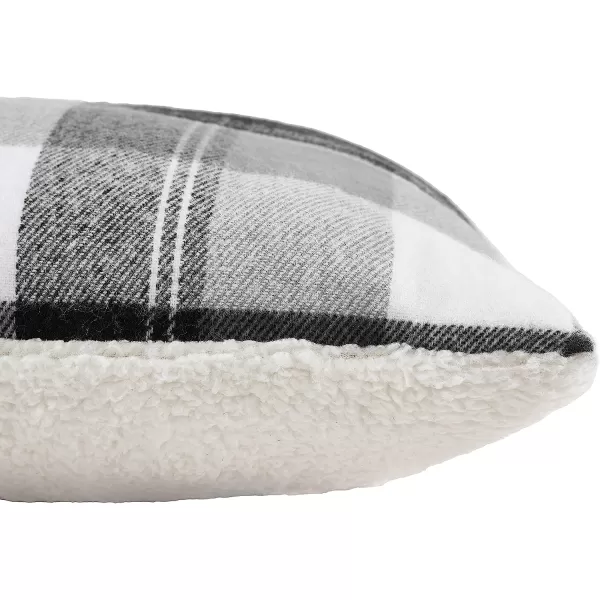 imageEddie Bauer Home Throw Pillow with Zipper Closure Perfect Home Decor for Bed or Sofa 20 x 20 Cabin Plaid Black20 inchx20 inch Lodge Plaid GreyWhite