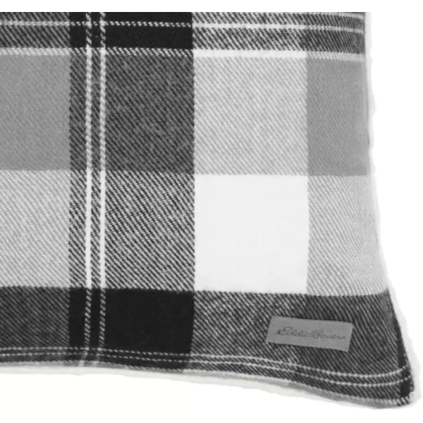 imageEddie Bauer Home Throw Pillow with Zipper Closure Perfect Home Decor for Bed or Sofa 20 x 20 Cabin Plaid Black20 inchx20 inch Lodge Plaid GreyWhite